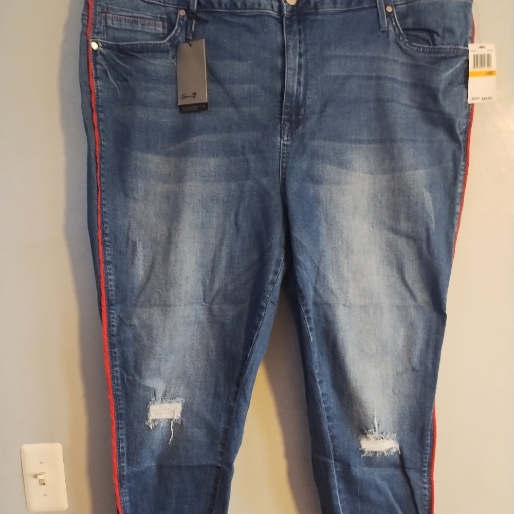 SEVEN 7 MID-RISE ANKLE SKINNY JEANS..